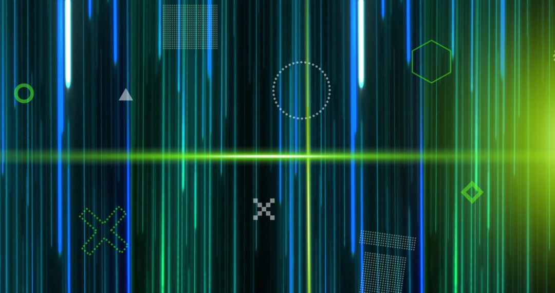 Futuristic Digital Interface with Dynamic Light Effects