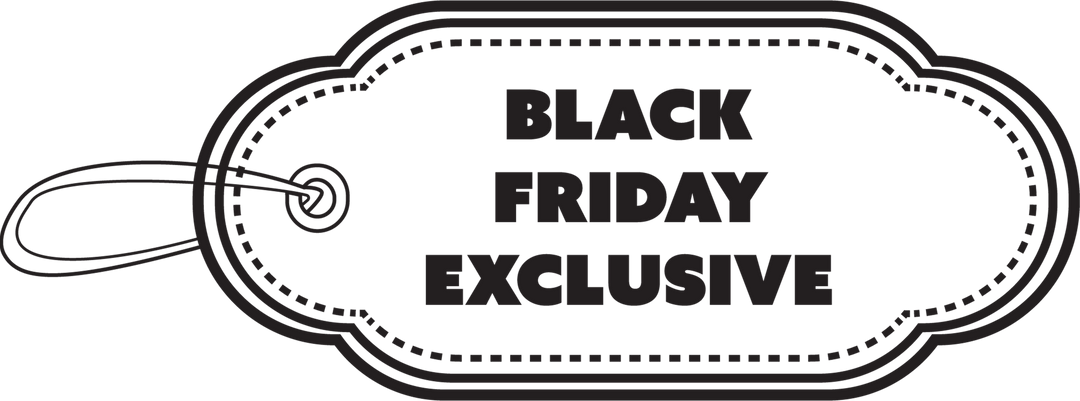 Transparent Black Friday Exclusive Tag Icon for Sales Promotions - Download Free Stock Images Pikwizard.com