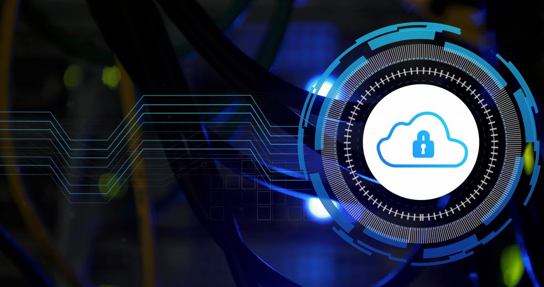 Digital Cloud Security in Modern Server Room