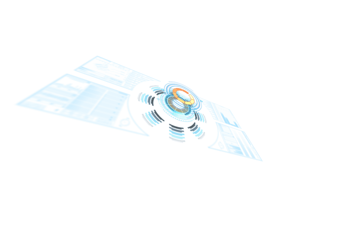 Futuristic Transparent Blue Digital Volume Interface