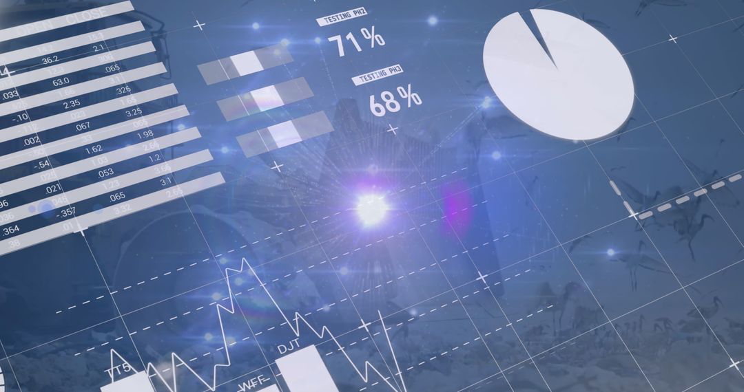 Futuristic Data Visualization Digital Interface Illustrating Digital Tools