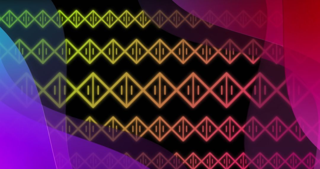 Bright Abstract Digital Artwork with Colorful Geometric Patterns