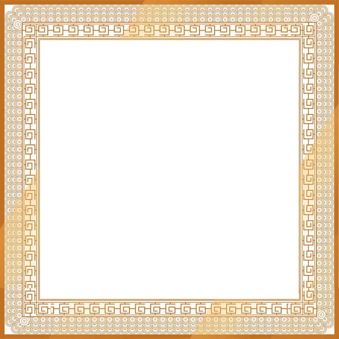 Ornate Translucent Design Gold Greek Key Frame for Elegant Use