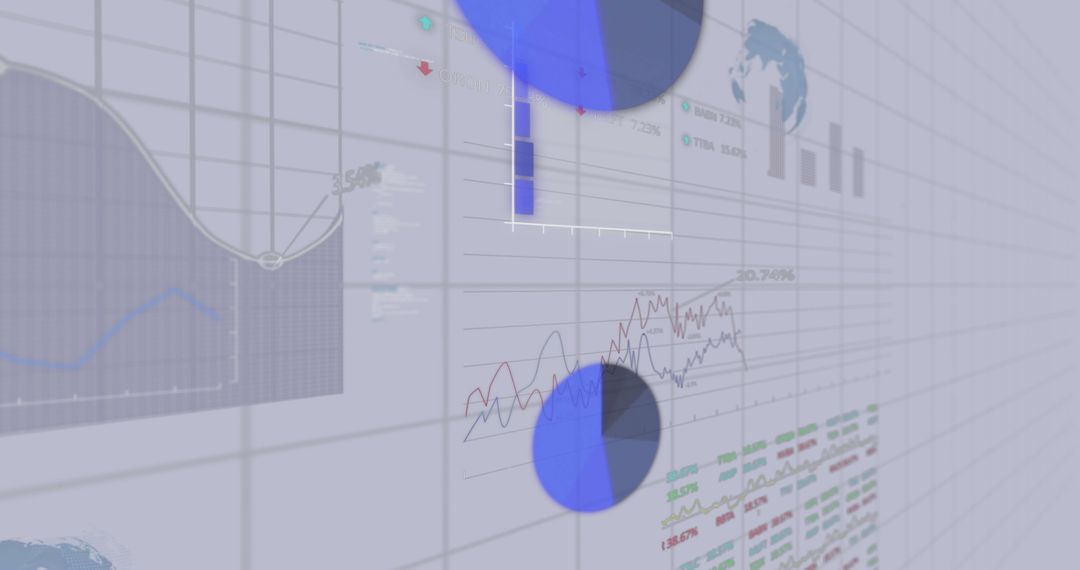 Innovative Financial Data Visualization Over Grid Background
