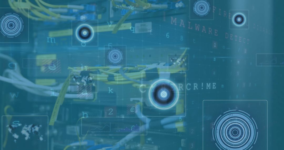 Digital Network Cables Illustrating Malware Detection Concept