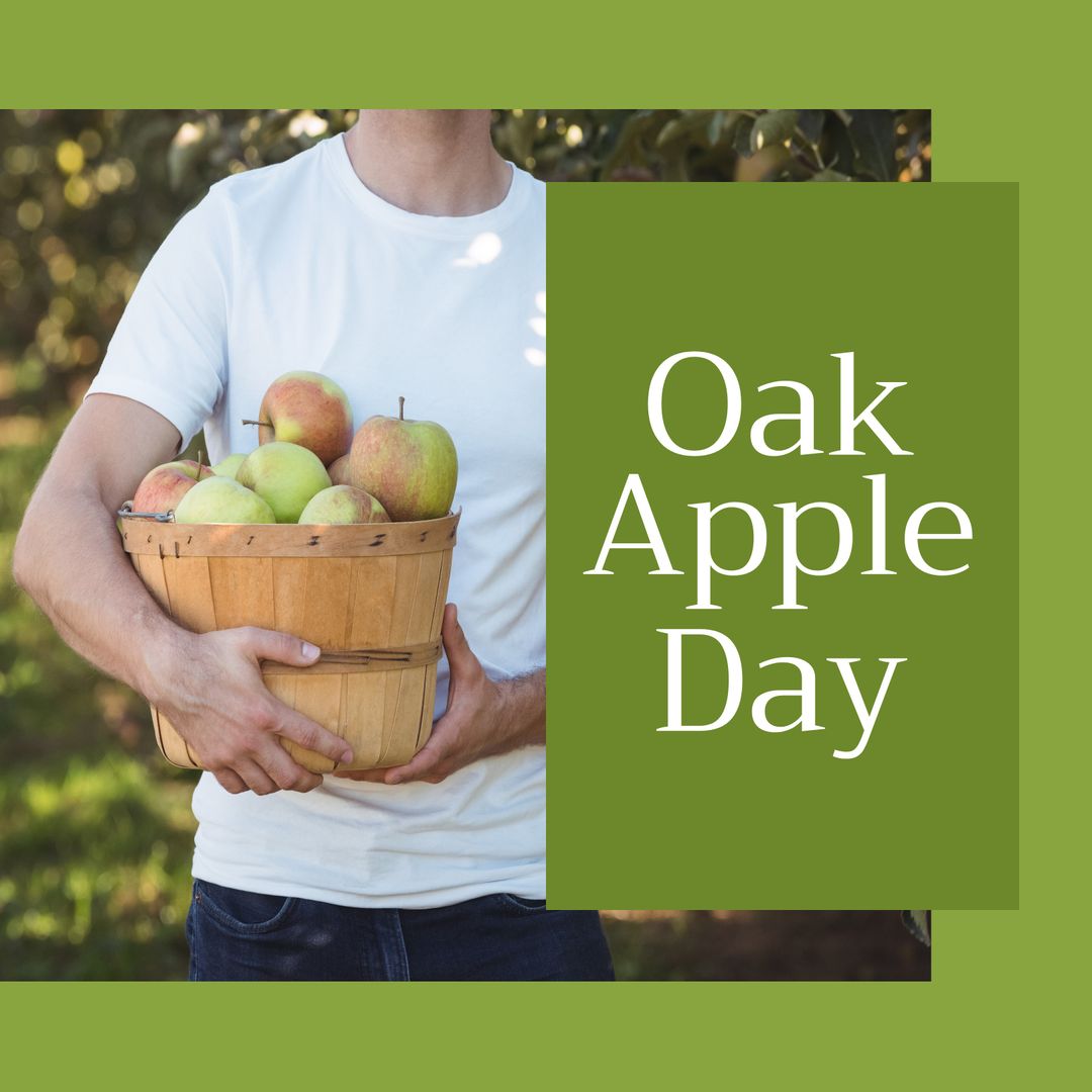 Celebrating Oak Apple Day with Freshly Harvested Apples - Download Free Stock Templates Pikwizard.com