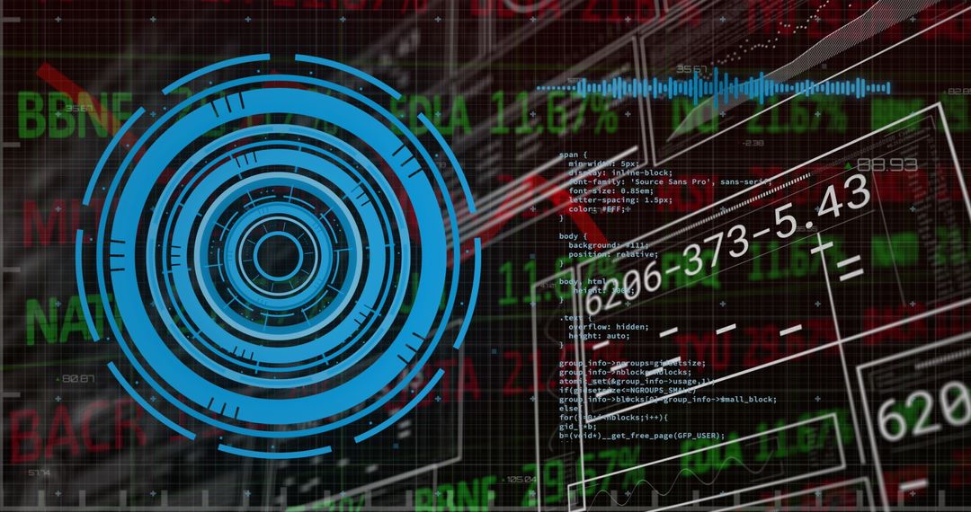 Futuristic Financial Data and Digital Analytics