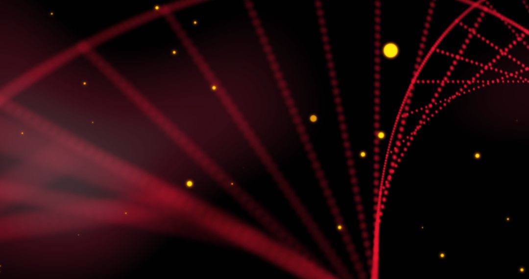 Glowing Red DNA Helix on Black Background