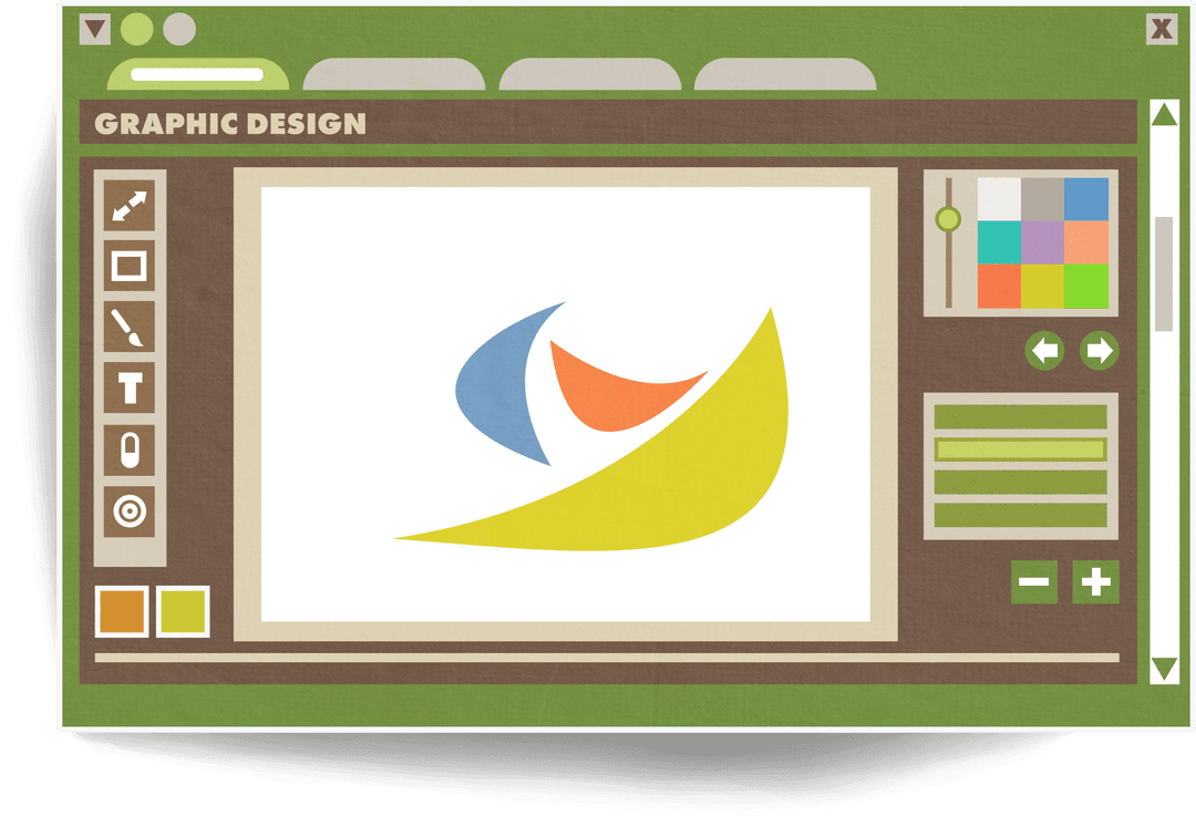 Graphic Design Interface Screen on Transparent Background Illustration - Download Free Stock Images Pikwizard.com