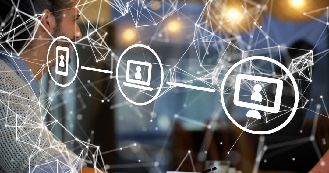 Young Professional Engaging in Digital Networking for Business Growth