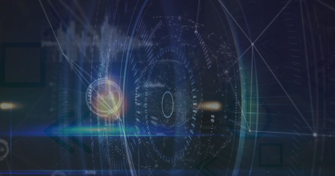 Futuristic Digital Interface with Data Processing Executions