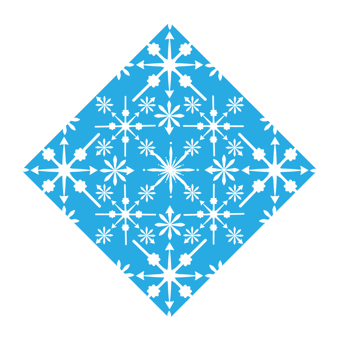 Delicate Transparent Blue Snowflake Intricate Pattern