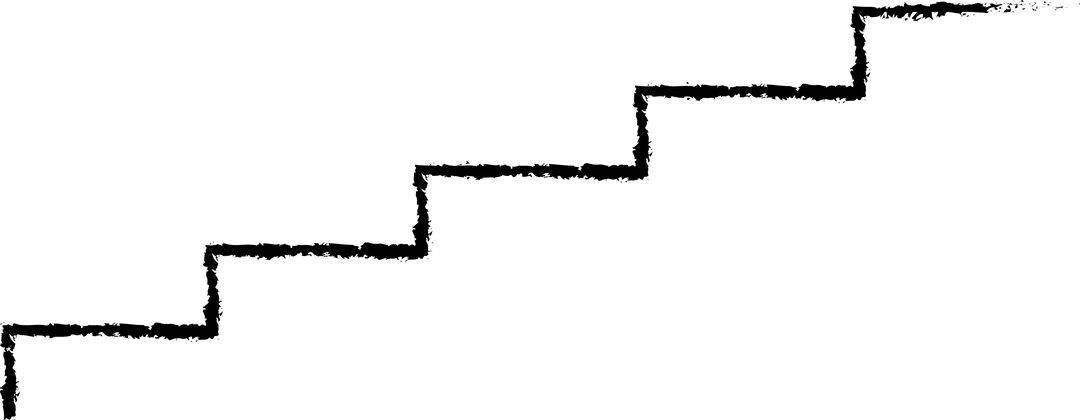 Isolated Black Stairs Vector on Transparent Background