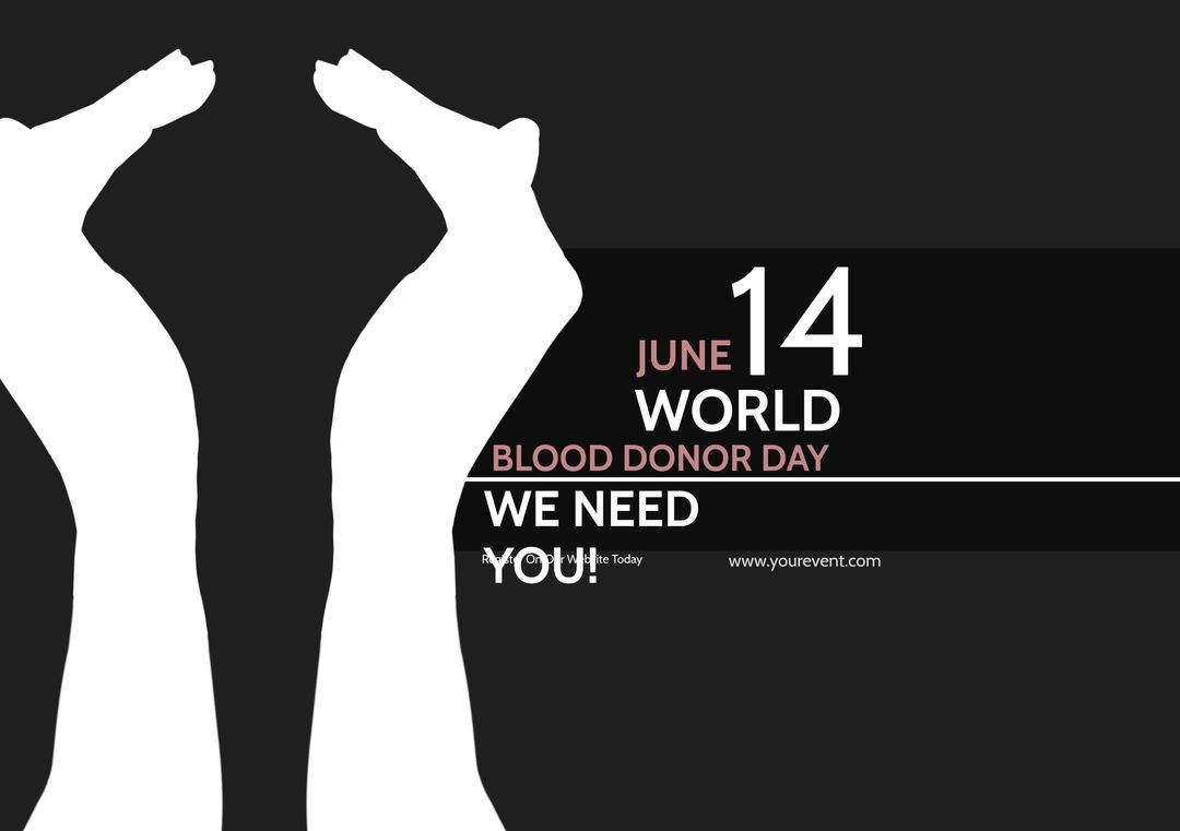 World Blood Donor Day Volunteer Recruitment Poster Template - Download Free Stock Templates Pikwizard.com