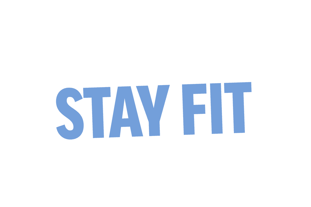 Stay Fit Text Illustration on Transparent Background