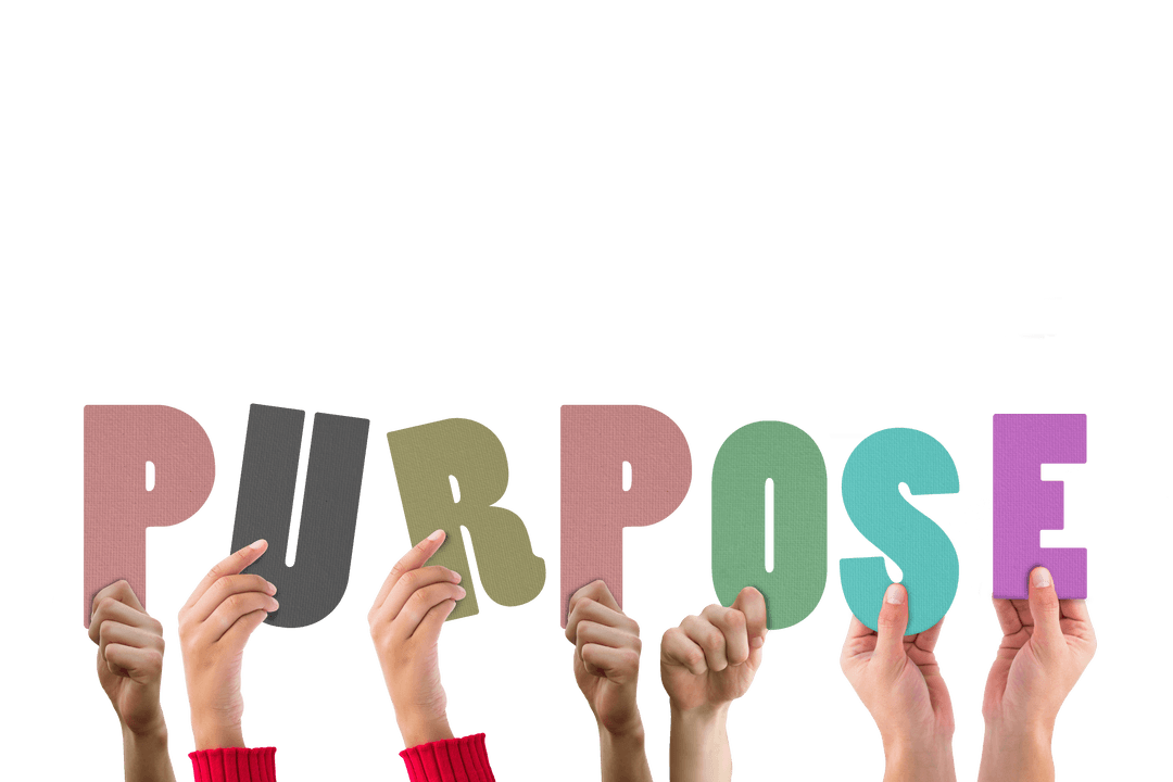 Purpose Text Illustration on Transparent Background