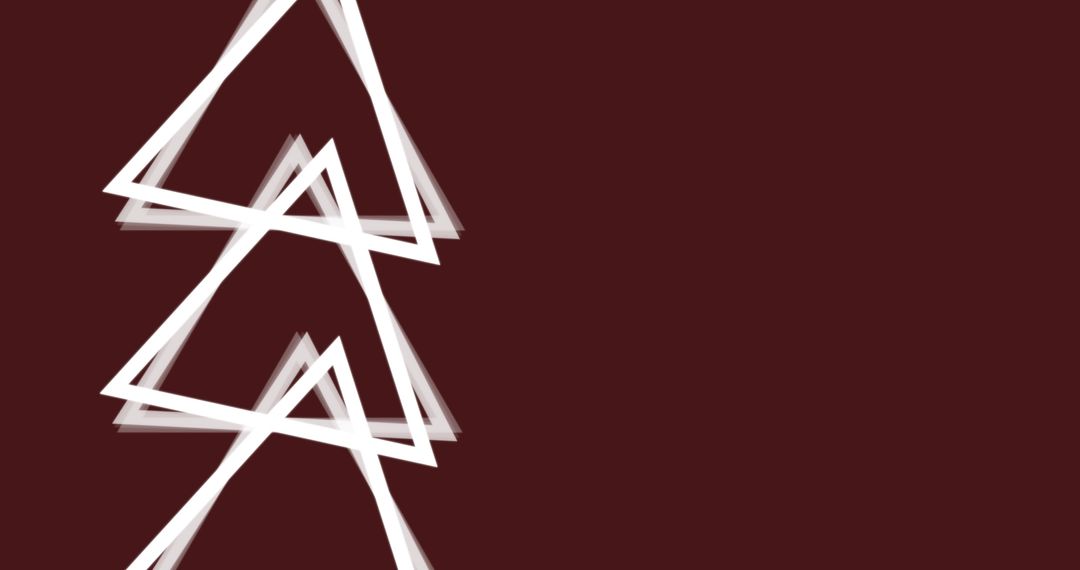 Abstract White Triangles on Brown Background Demonstrating Movement