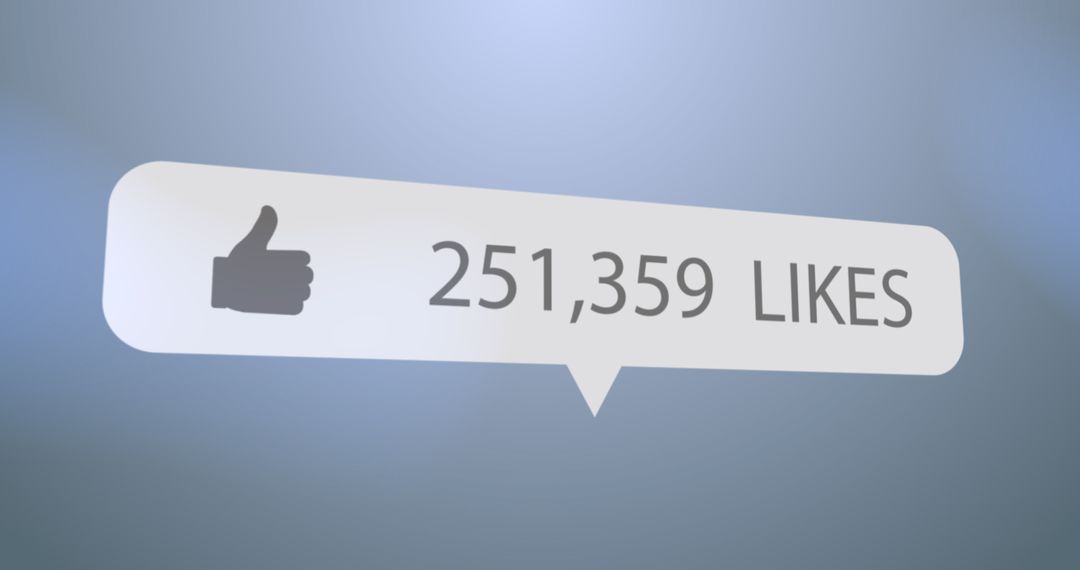 Social Media Popularity Concept with Increasing Like Count