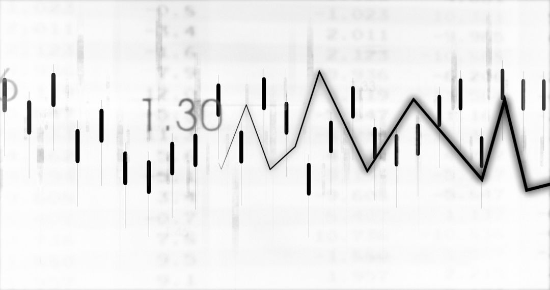 Abstract Financial Data With Digital Interface Graphs