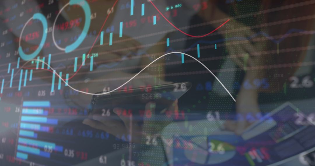 Diverse Professionals Analyzing Financial Data on Tablet