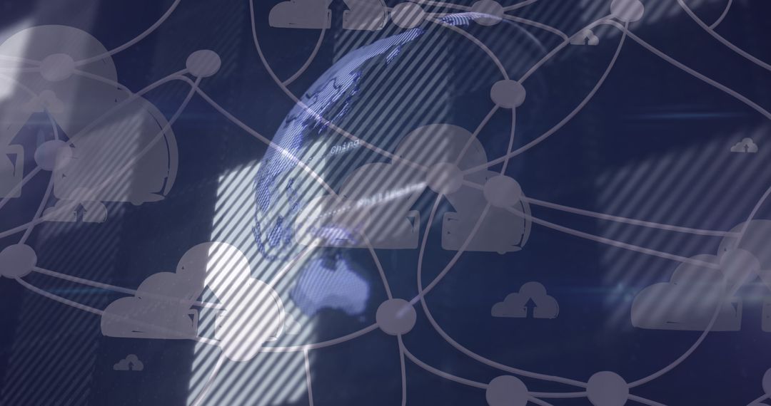 Digital Globe with Network of Global Connections