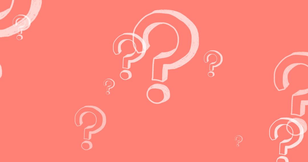 Abstract Pink Background with Embellished Question Marks