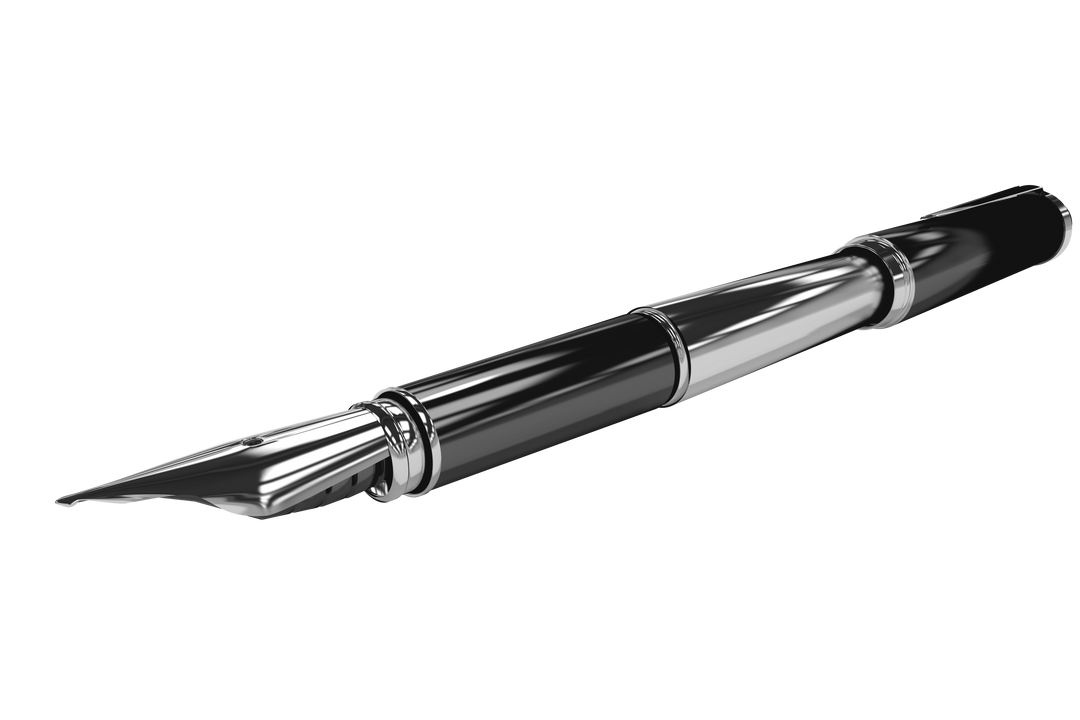 Black Fountain Pen on Transparent Background Isolated - Download Free Stock Images Pikwizard.com