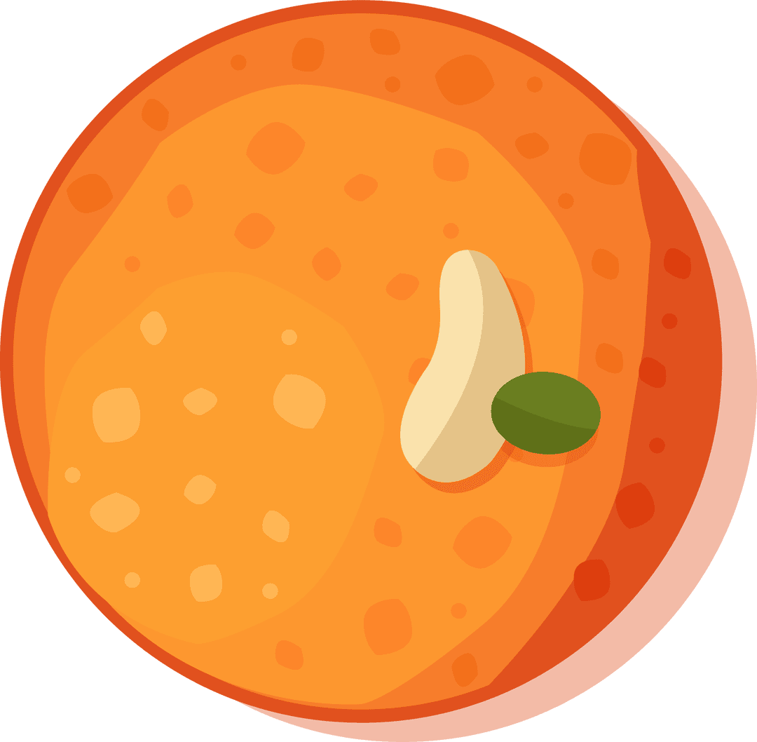 Orange Slice with Seeds on Transparent Background