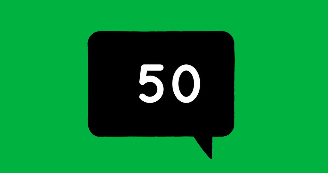 Digital Communication with Message Icon on Green Background