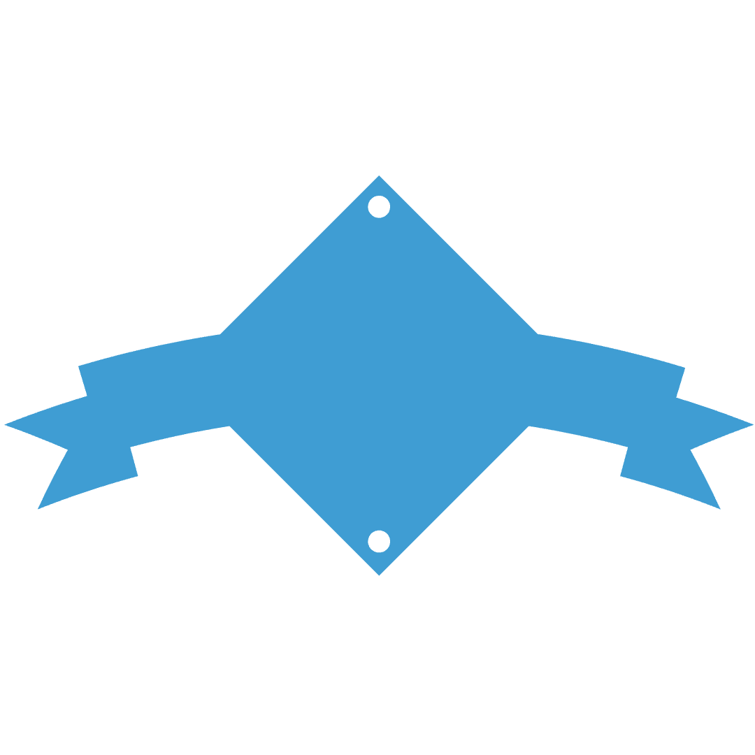 Blue Badge with Copy Space on Transparent Background for Directional Design