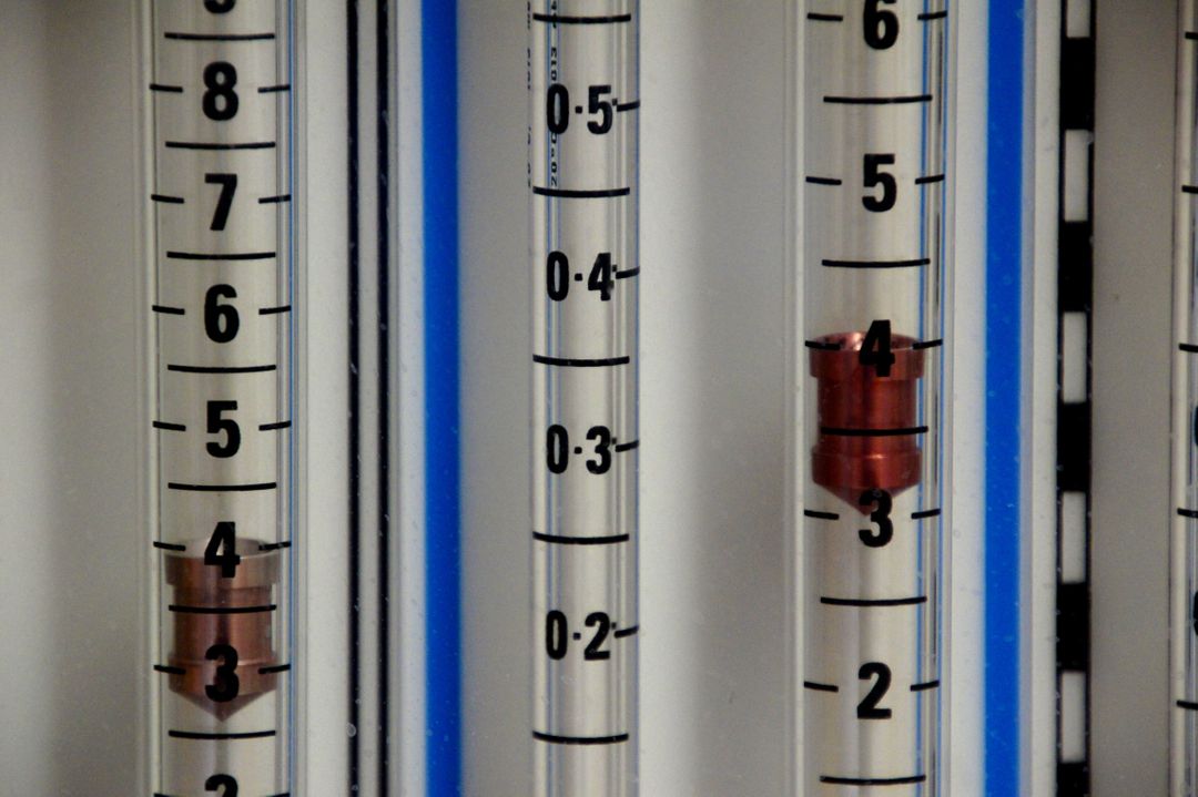 Close-up of Medical Flow Meters with Measurements - Free Images, Stock Photos and Pictures on Pikwizard.com