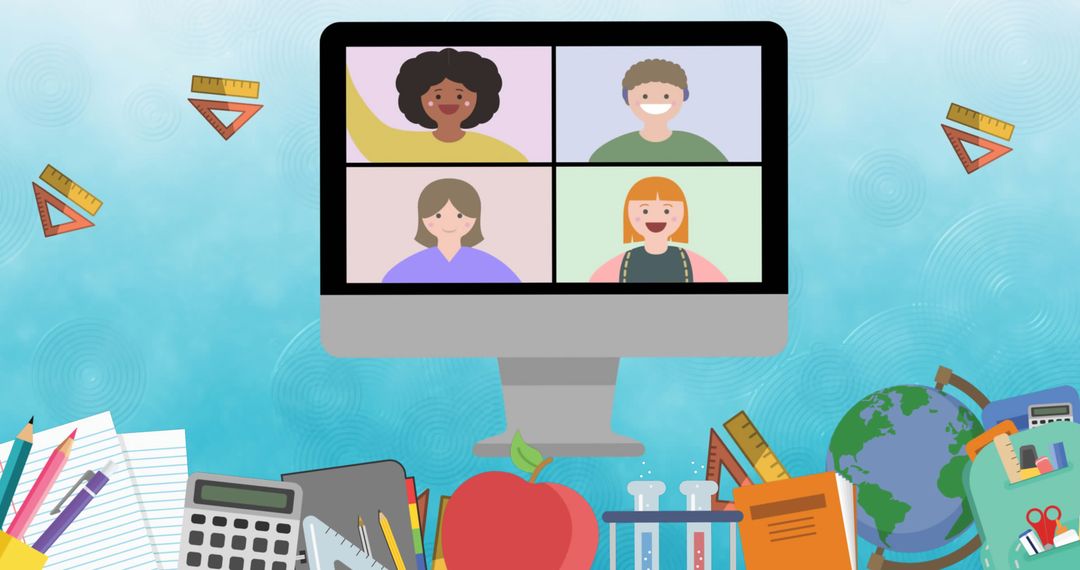 Animated Online Classroom with Learning Tools