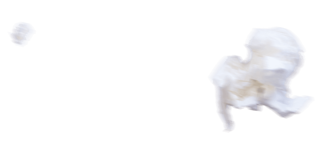 Floating White Fabric Shapes on Transparent Background