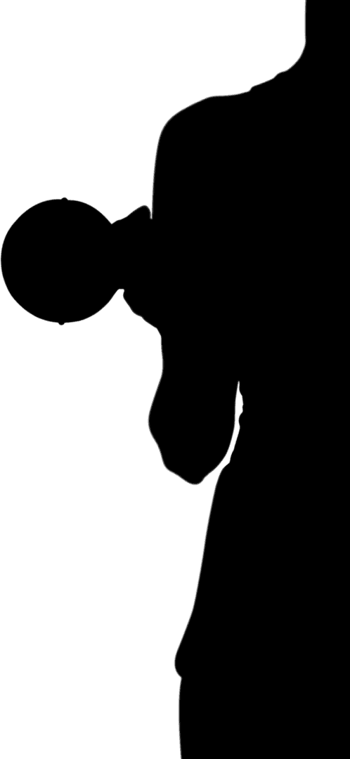 Transparent Background: Person Exercising with Dumbbell