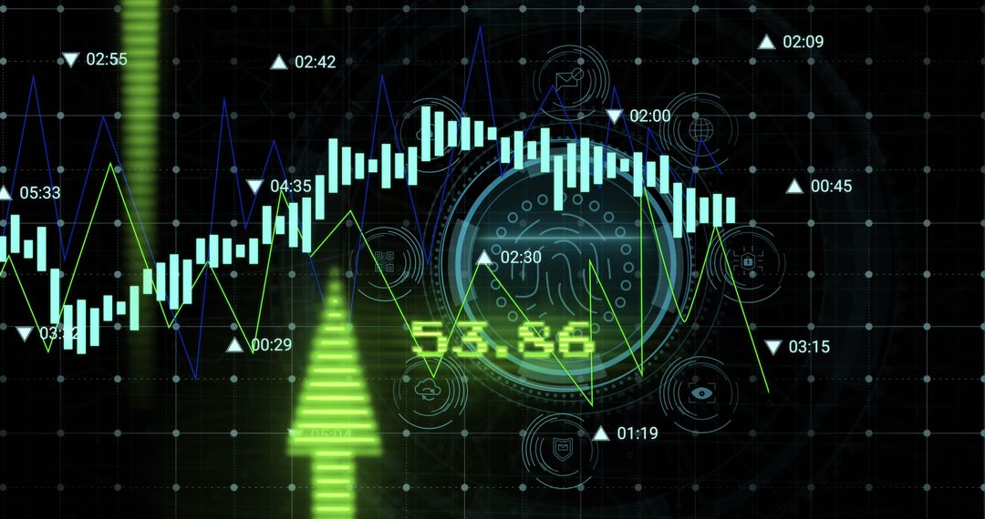 Futuristic Global Business Data with Digital Interface