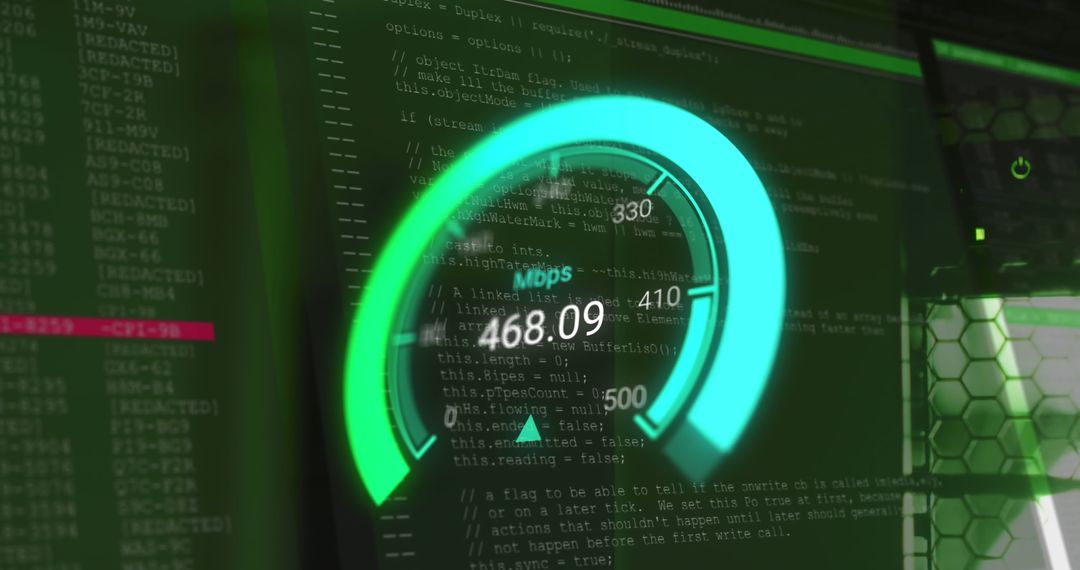 High Tech Data Processing Speedometer