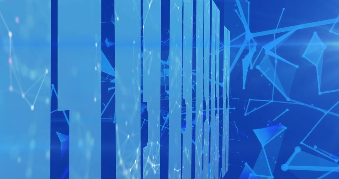 Futuristic Blue Digital Abstract Background with Geometric Shapes