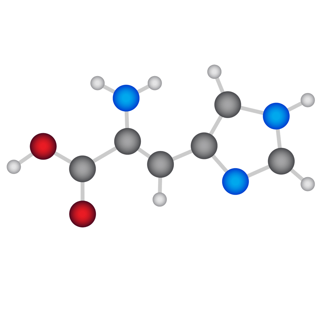 Chemical Structure Molecule Illustration on Transparent Background