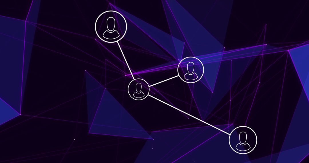 Abstract Network Connections with People Icons