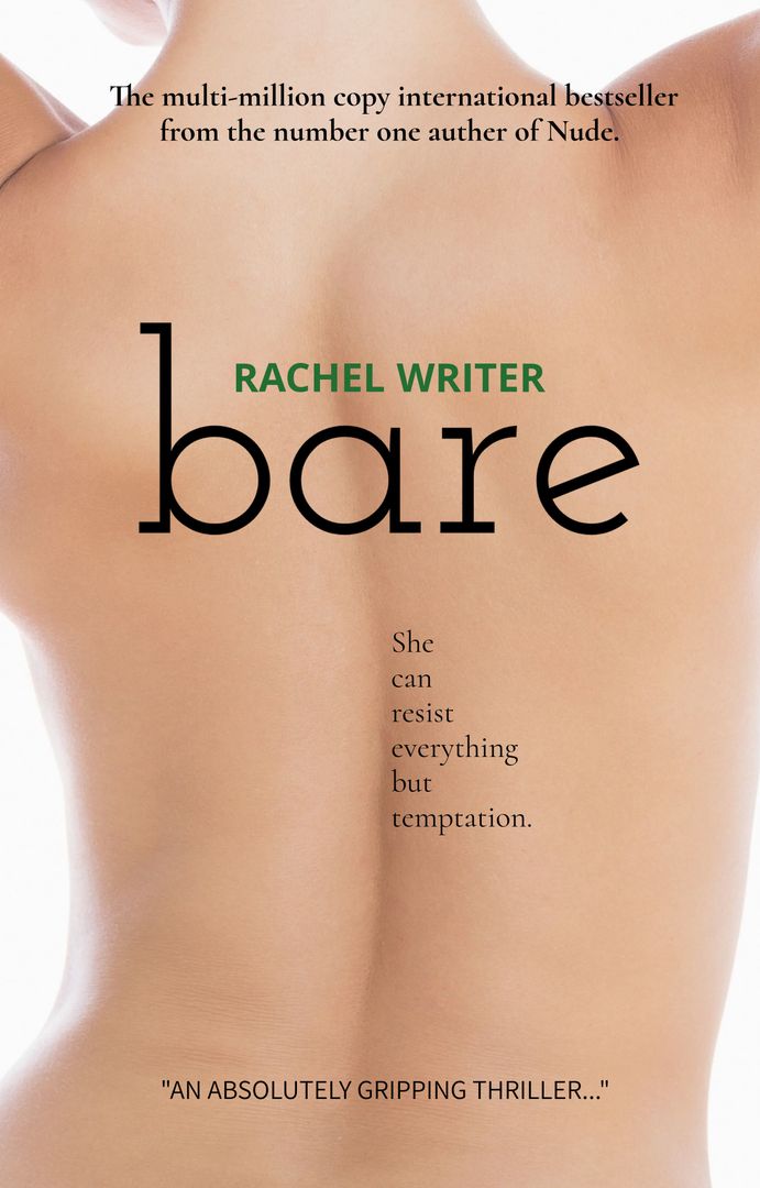 Enticing Novel Cover with Alluring Bare Back