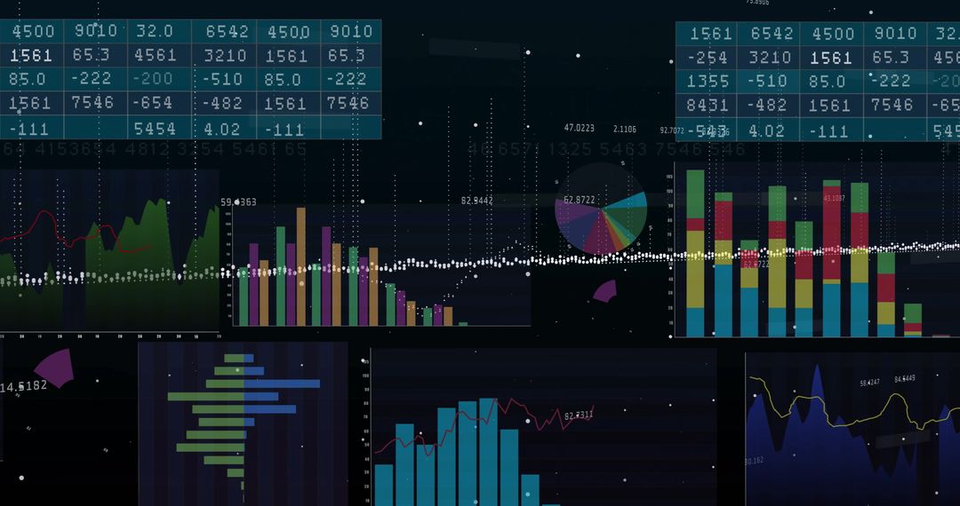 dynamic financial data analytics display with graphs - Free Images, Stock Photos and Pictures on Pikwizard.com