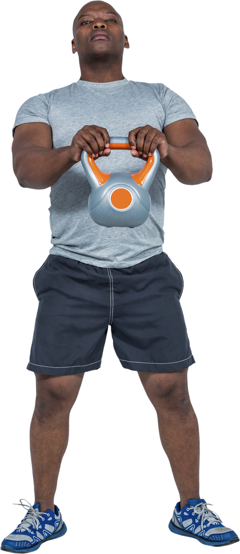 Fit Man Performing Kettlebell Exercises on Transparent Background - Download Free Stock Images Pikwizard.com