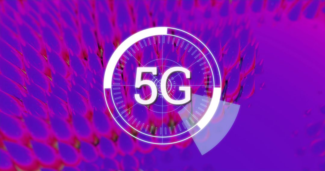 Futuristic 5G Connectivity Concept with Neon Digital Design