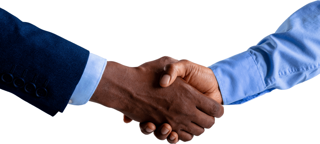 Transparent Handshake Between Business Professionals for Collaboration Concept