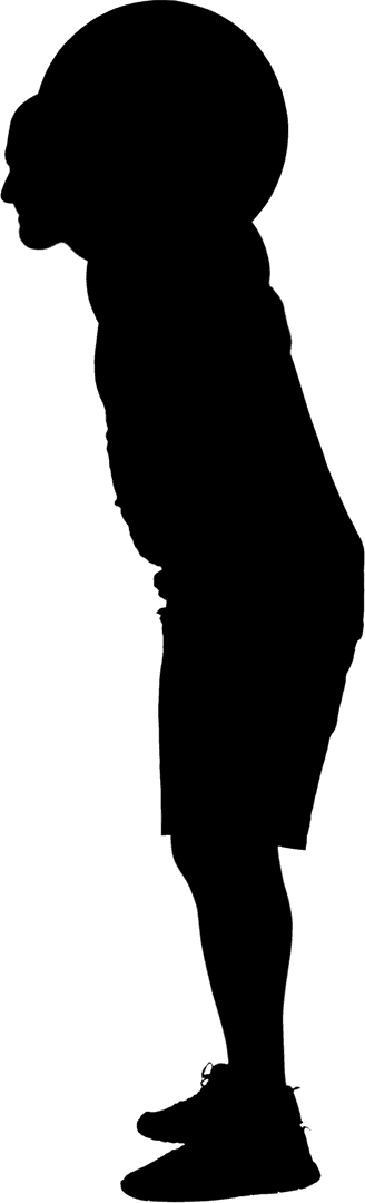 Transparent Silhouette of Muscular Man Lifting Barbell