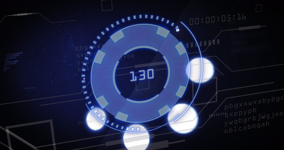 Futuristic Digital Loading Interface in Blue Tones