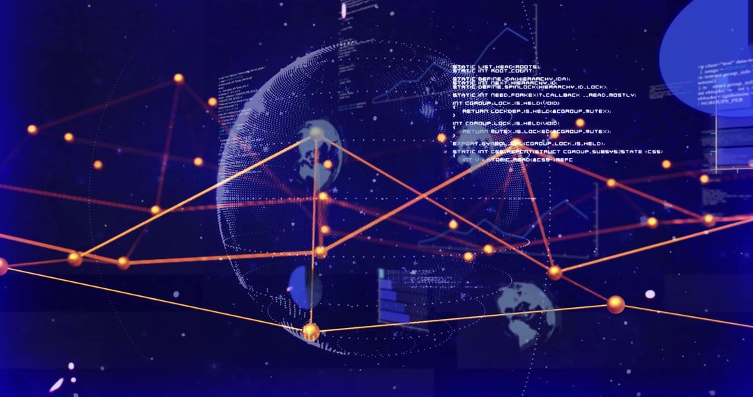 Global Data Networks and Digital Interfaces Concept