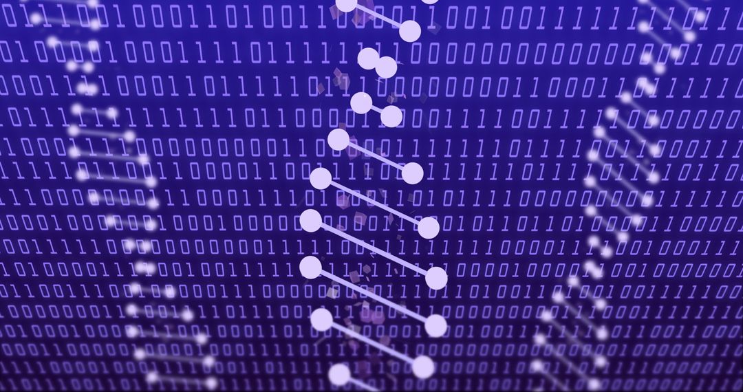 Digital DNA with Binary Code from Data Processing Concept - Free Images, Stock Photos and Pictures on Pikwizard.com