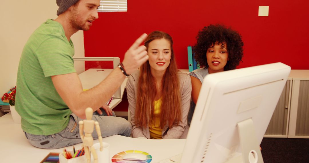 Creative Team Engaged in Design Project Discussion