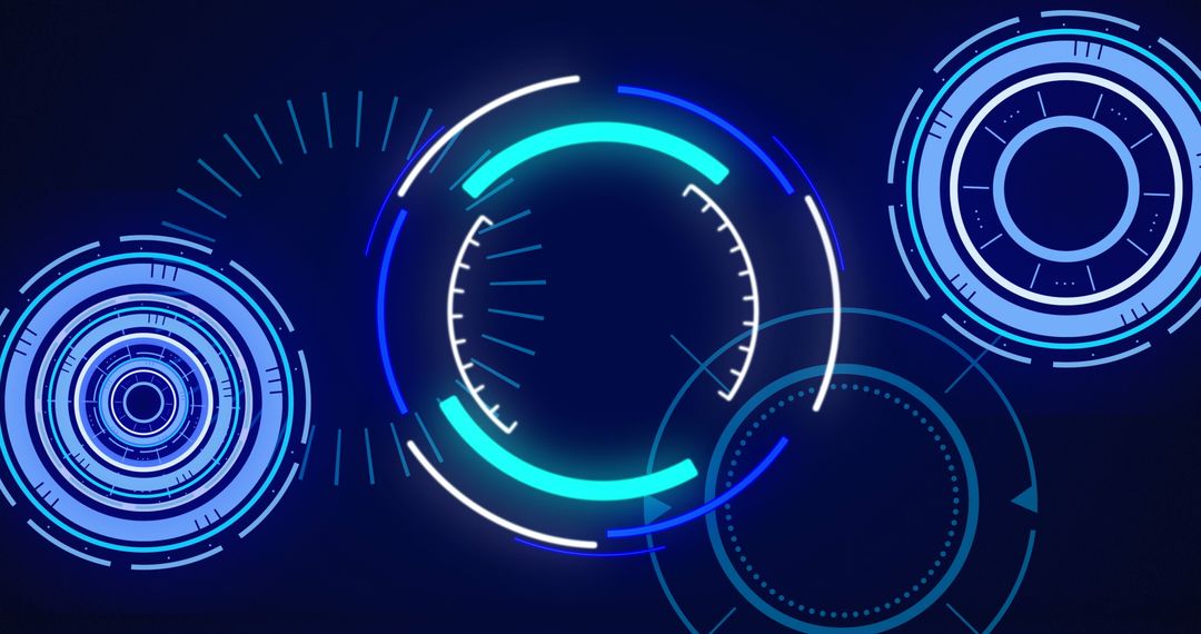 Abstract Futuristic Digital Interface HUD Design